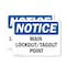 Signmission Main Lockout Tagout Point, 7 in W x Rectangle, Vinyl Decal OS-2PACK-NS-D-57-L-14090 - alternate 1